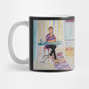 the basket of ironing Mug